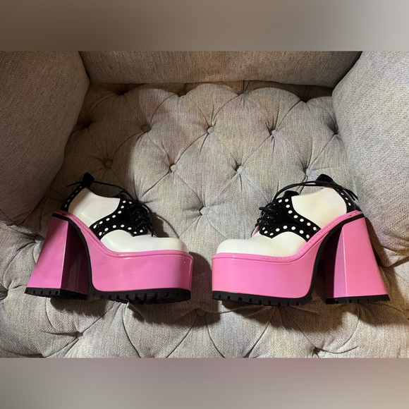SOLD Sugar Thrillz Brainy bookworm platform Oxford shoes dolls kill cute sassy - Picture 2 of 6
